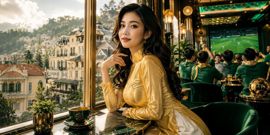 Người chơi tại Đà Lạt thư giãn với trò chơi bài trong trang phục áo dài truyền thống