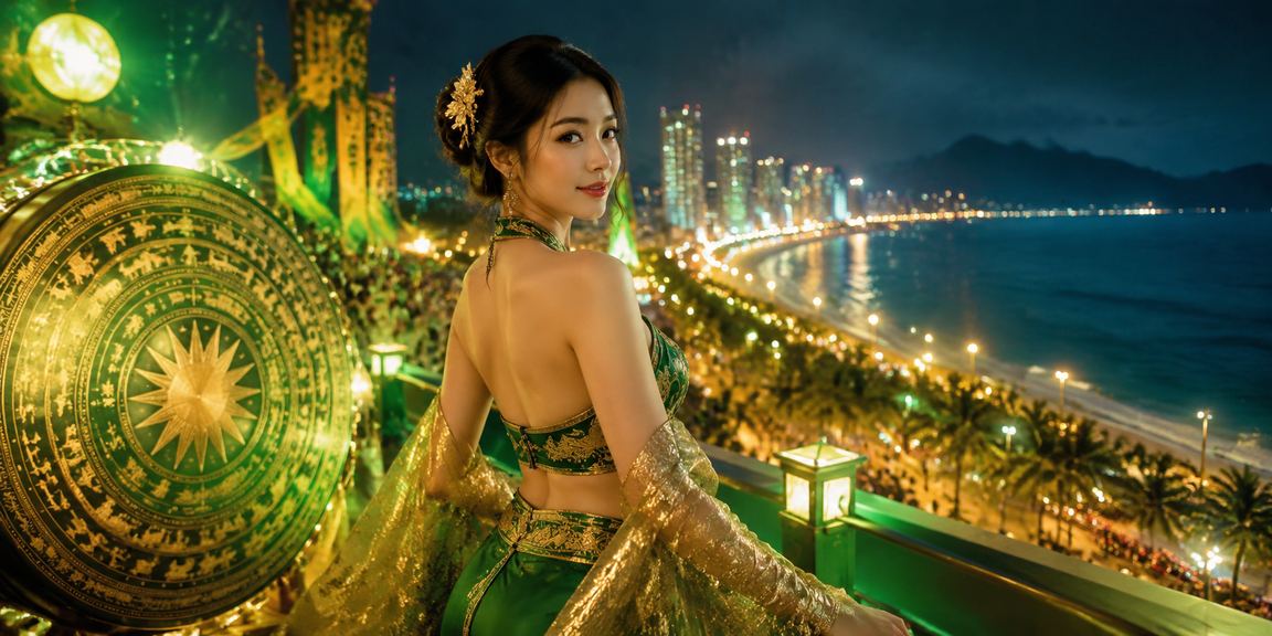 Người dùng tại bãi biển Nha Trang truy cập casino trực tuyến và liên hệ hỗ trợ